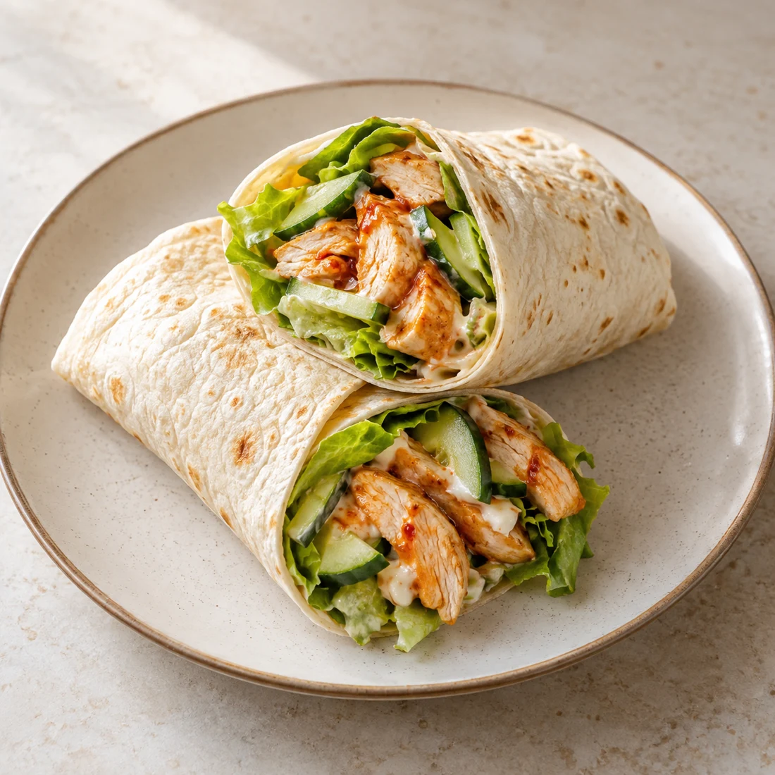 Garlic Chilli Chicken Wraps