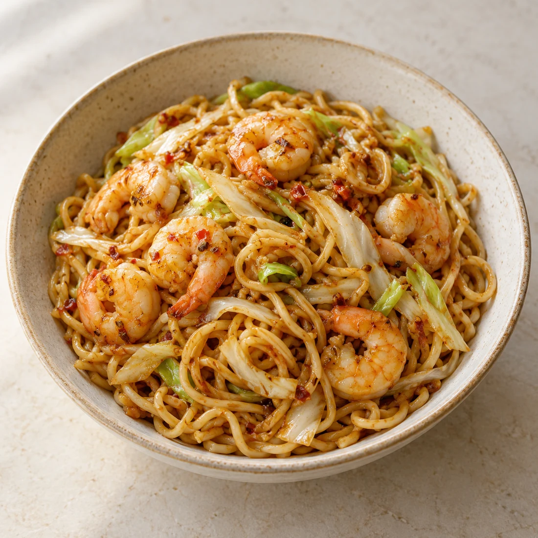 Garlic Chilli Prawn Noodles