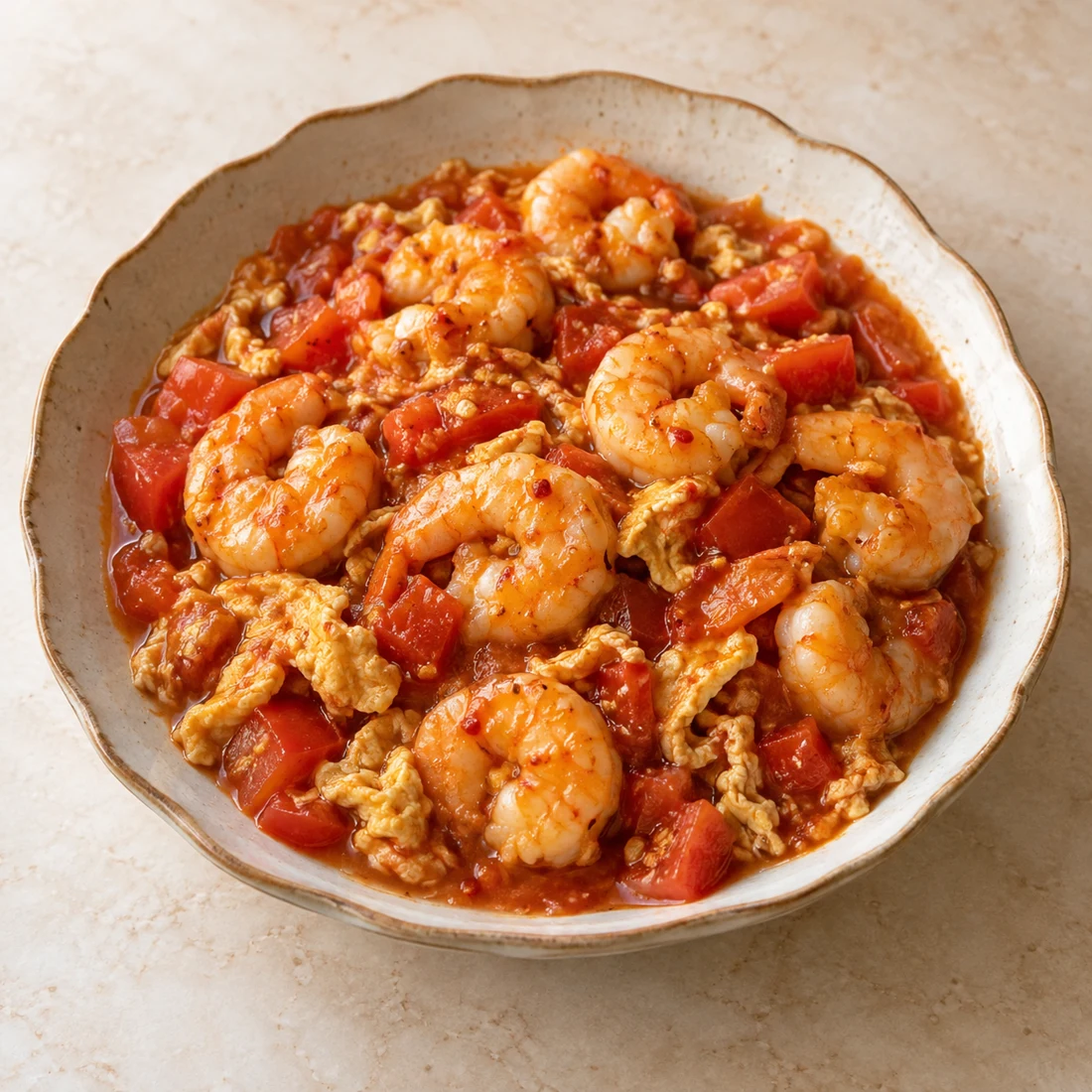 Tomato Chilli Prawns