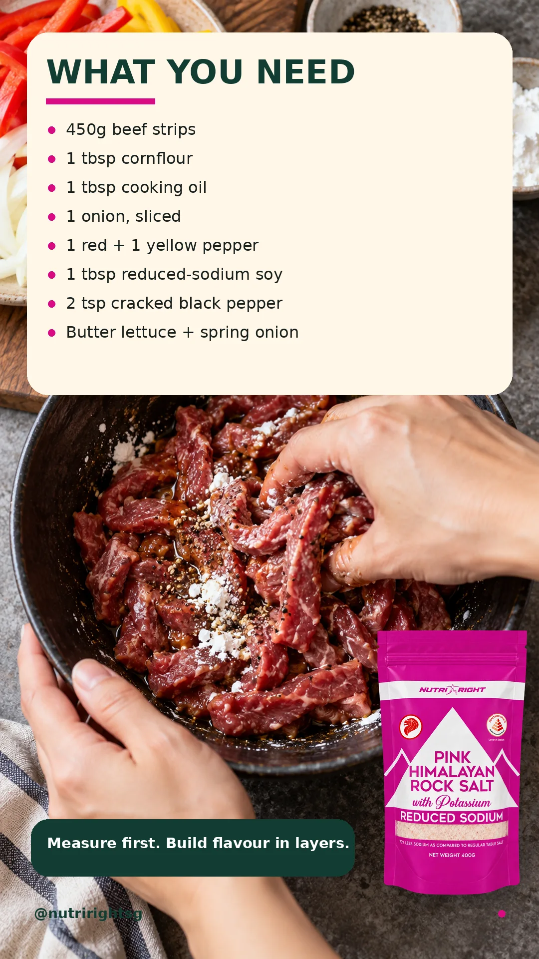 Black-Pepper Beef Lettuce Cups — ingredients (slide 2 of 7)