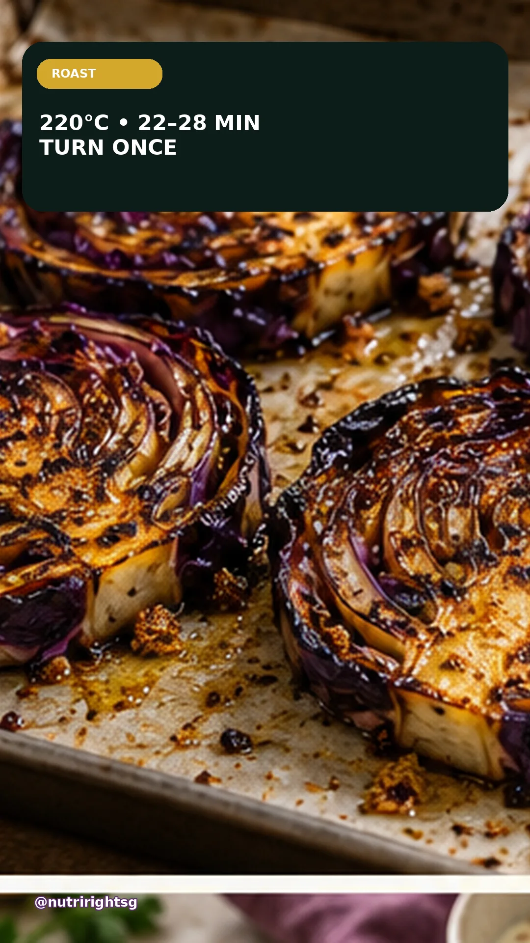 Charred Cabbage Steaks With Garlic Crumbs — cooking step (slide 5 of 7)