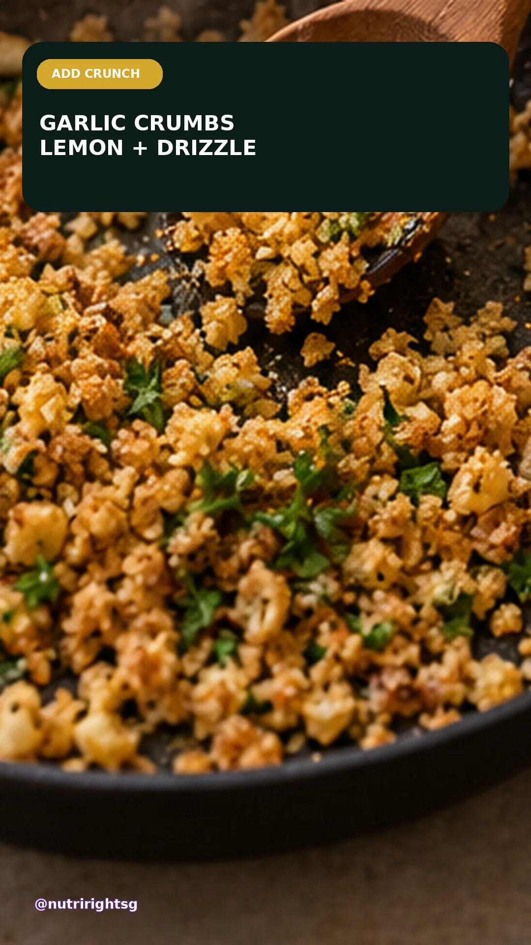 Charred Cabbage Steaks With Garlic Crumbs — finishing step (slide 6 of 7)