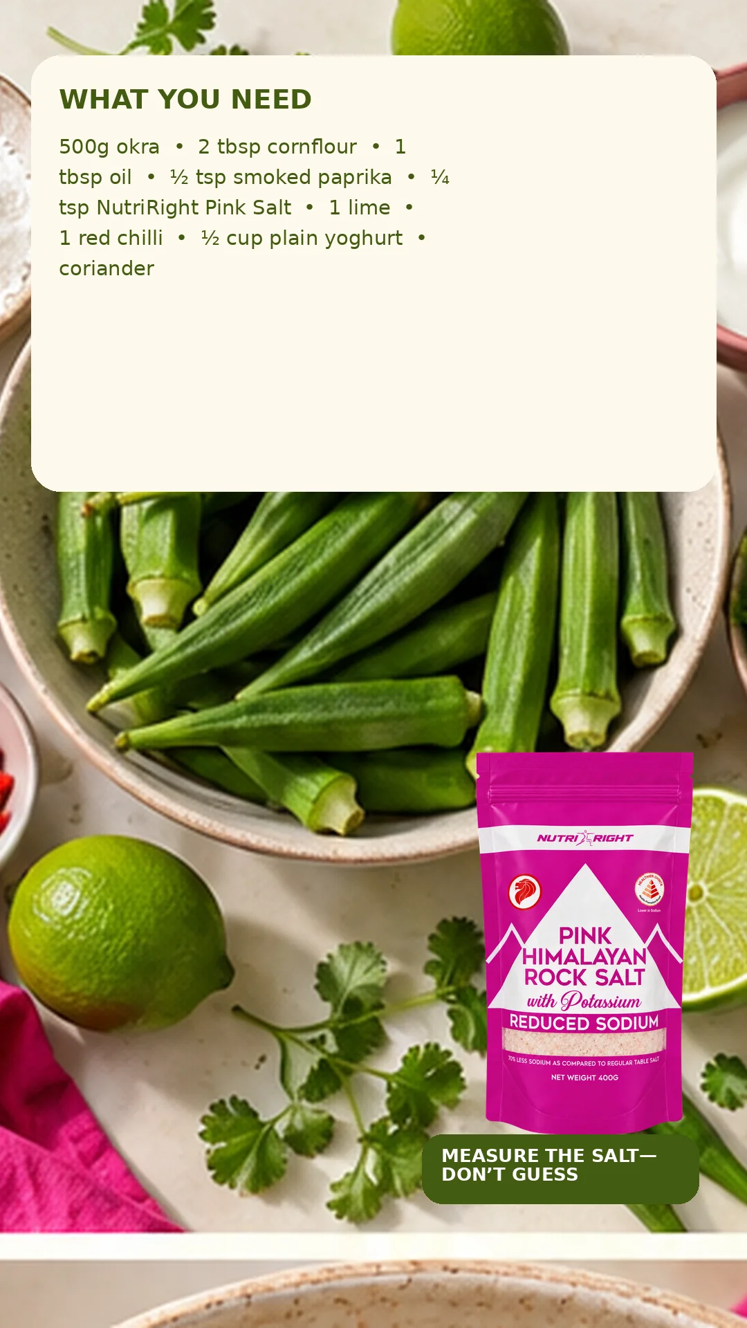 Crispy Chilli-Lime Okra Fries — ingredients (slide 2 of 7)