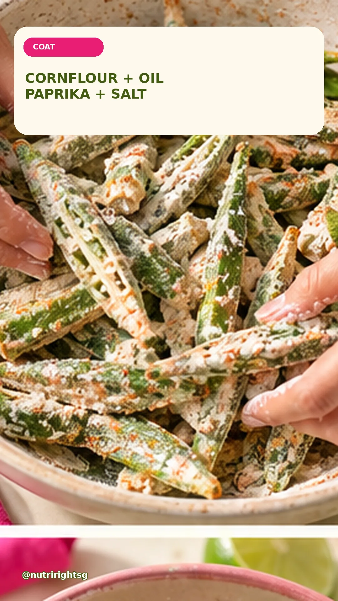 Crispy Chilli-Lime Okra Fries — cooking step (slide 4 of 7)