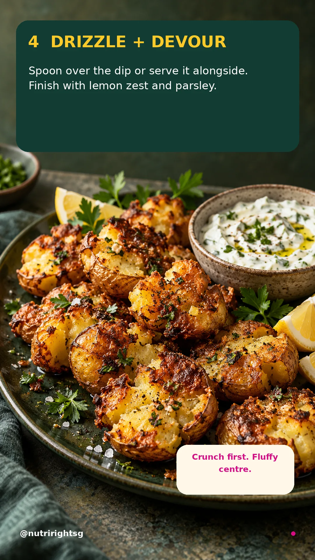 Crispy Smashed Potatoes — finishing step (slide 6 of 7)