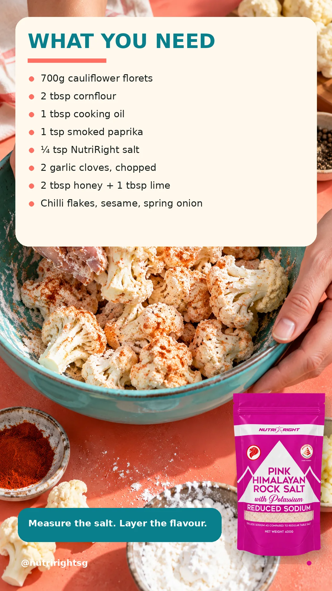 Crispy Sweet-Chilli Cauliflower — ingredients (slide 2 of 7)