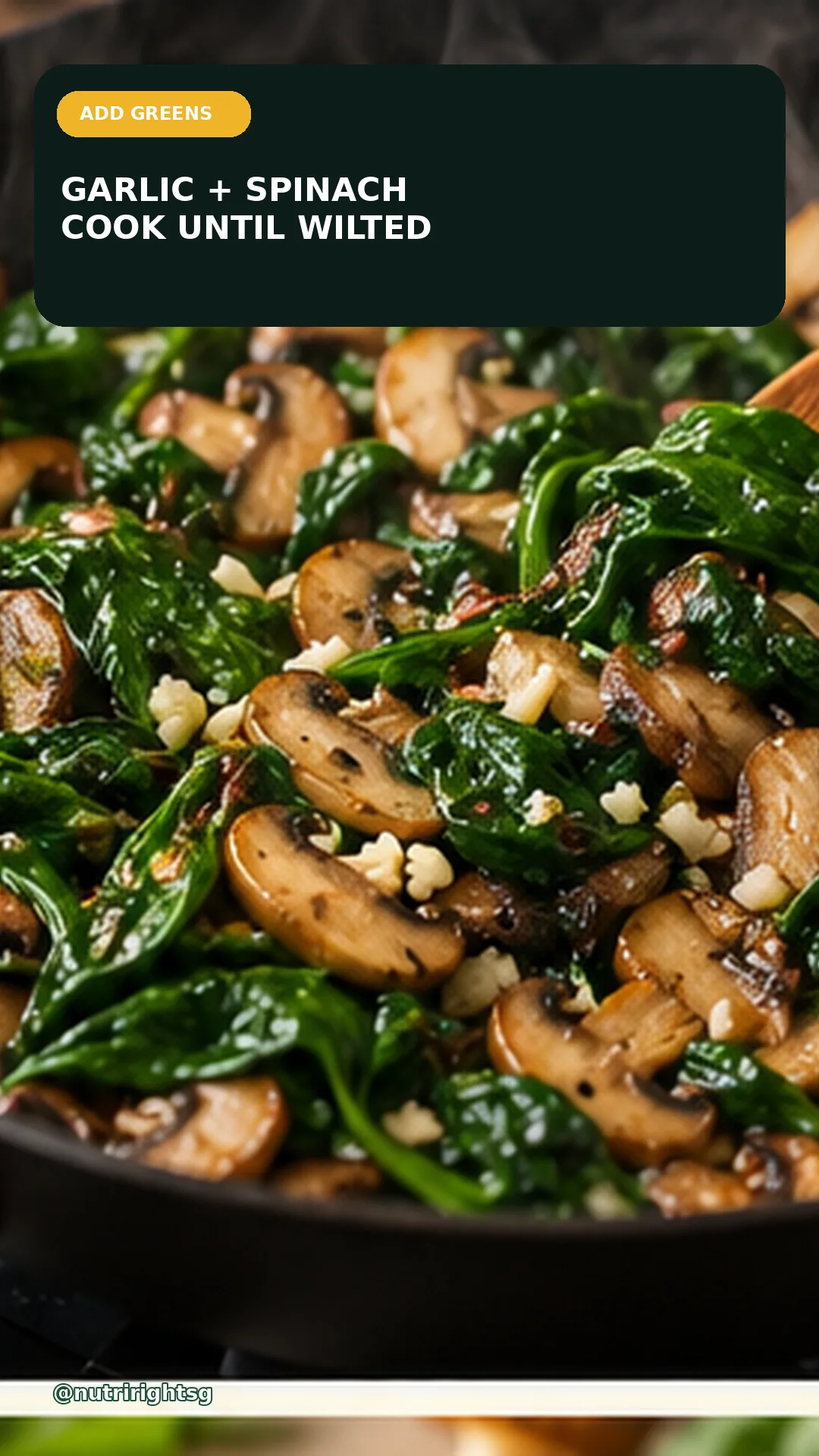 Garlic Mushroom & Spinach Quesadillas — cooking step (slide 5 of 7)