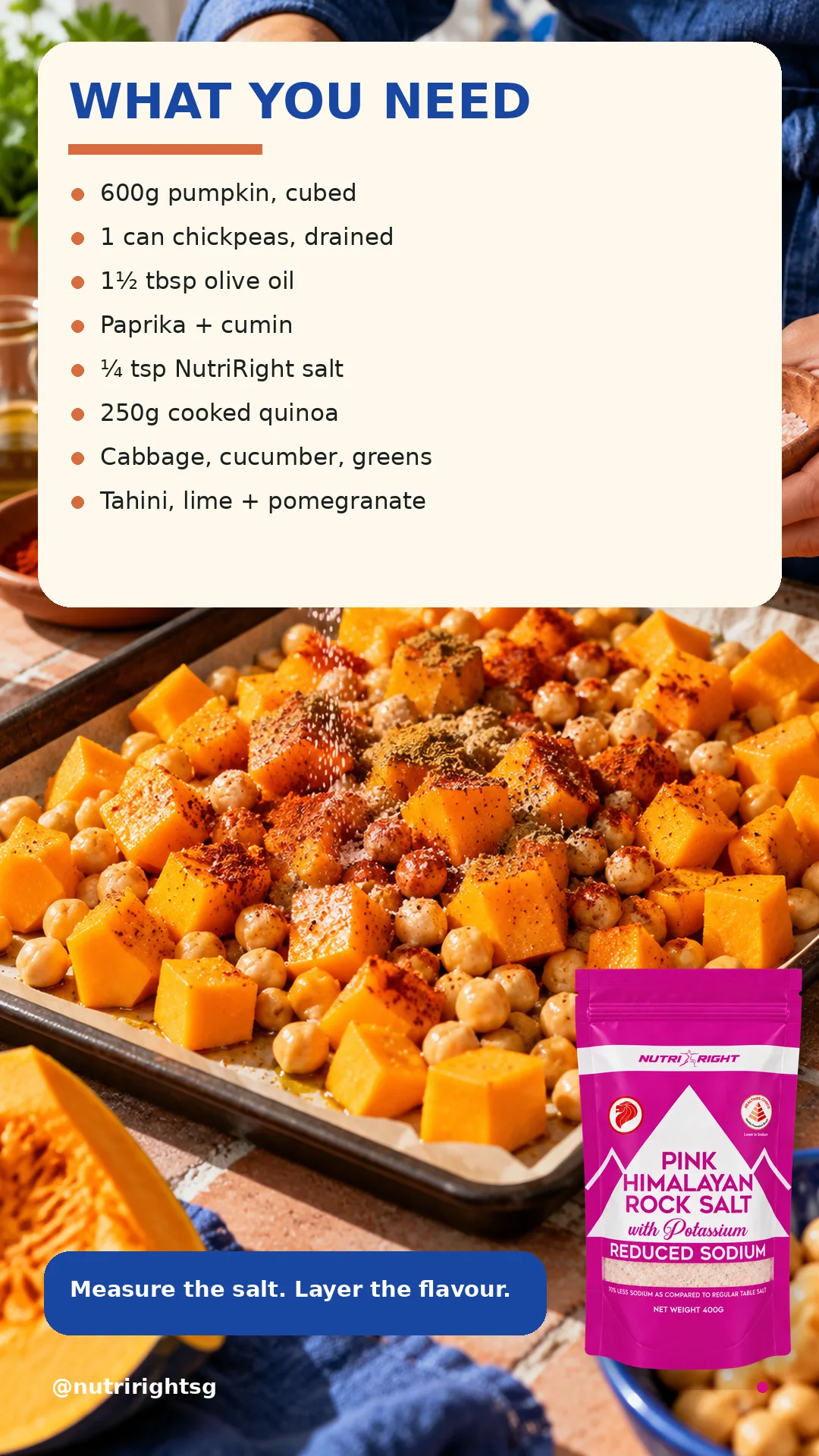 Roasted Pumpkin-Chickpea Crunch Bowl — ingredients (slide 2 of 7)
