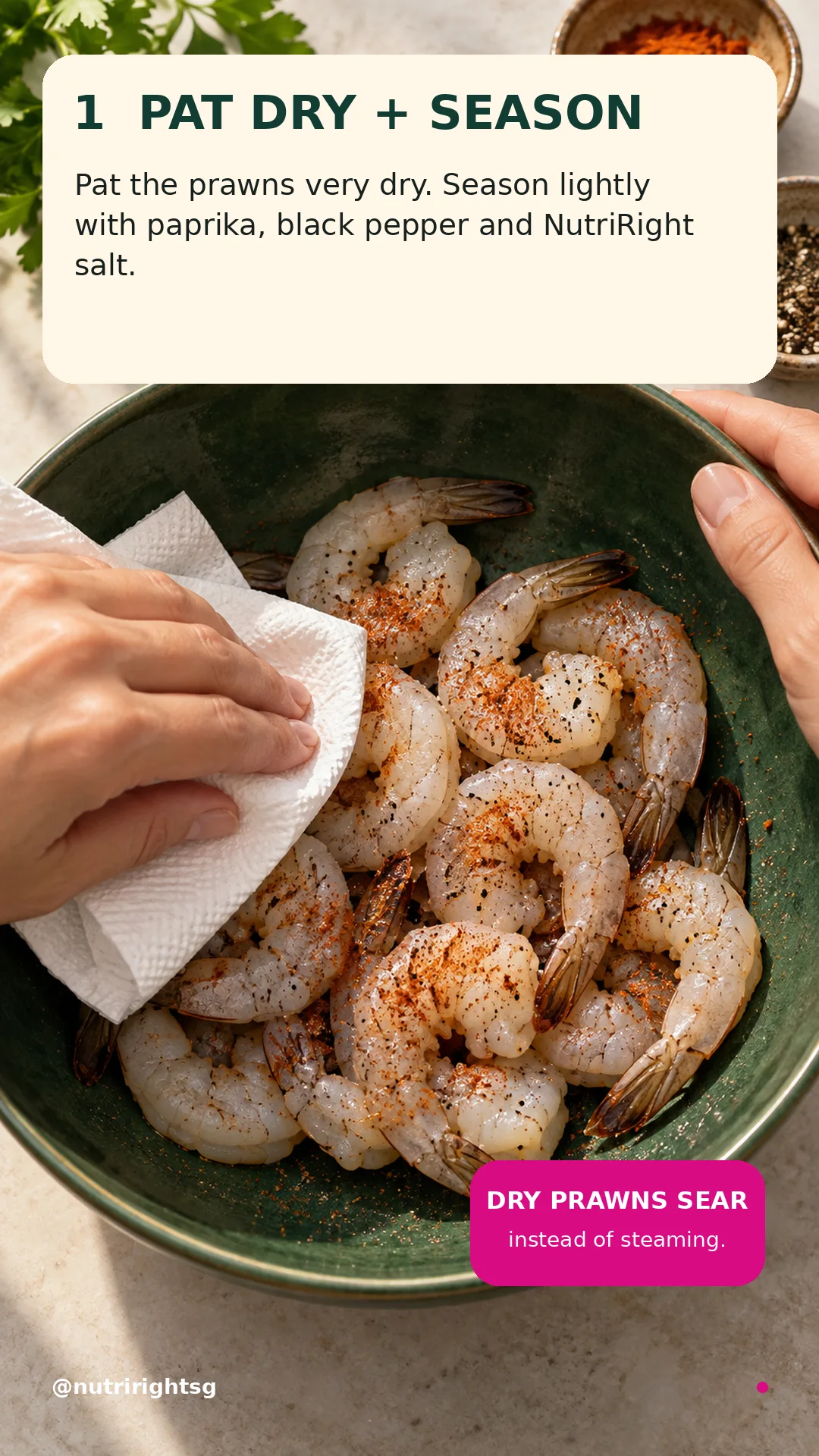 Sizzling Garlic-Butter Prawns — preparation step (slide 3 of 7)