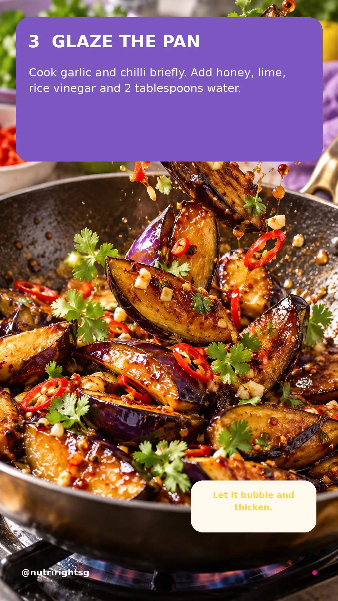 Sticky Garlic-Chilli Eggplant — cooking step (slide 5 of 7)