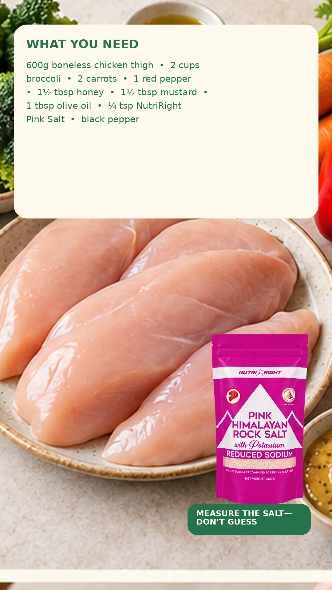 Sticky Honey-Mustard Chicken & Veg — ingredients (slide 2 of 7)