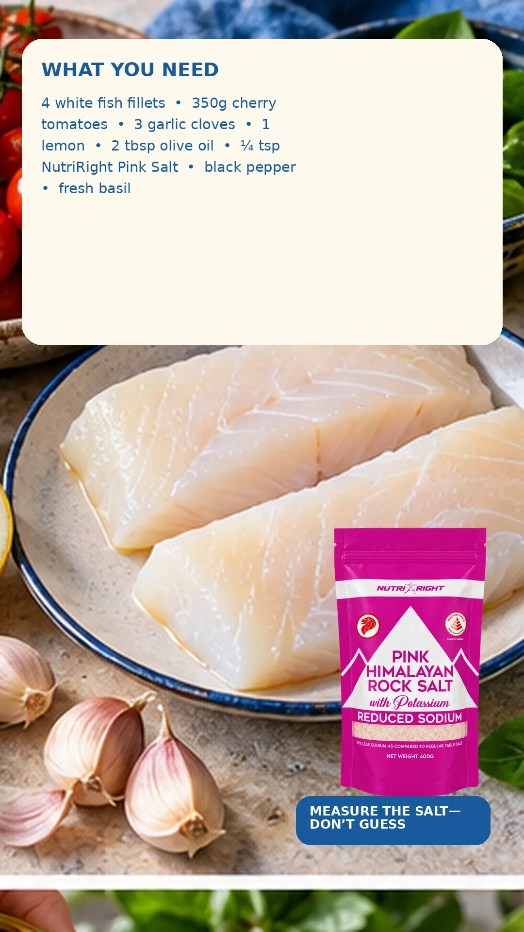 Tomato-Basil Baked Fish — ingredients (slide 2 of 7)